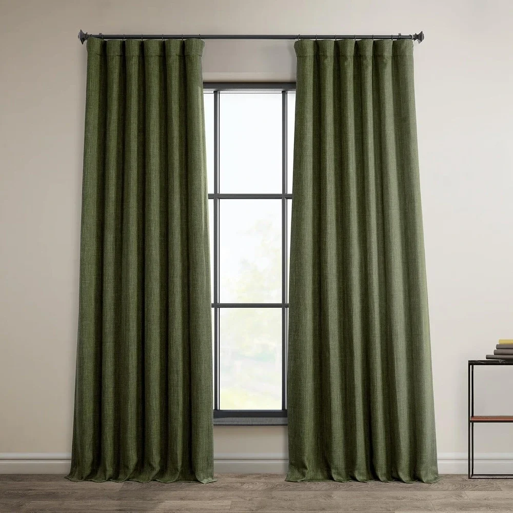 Half Price Drapes Room Darkening Curtains (1 Panel), 50W X 108L, Khaki Green